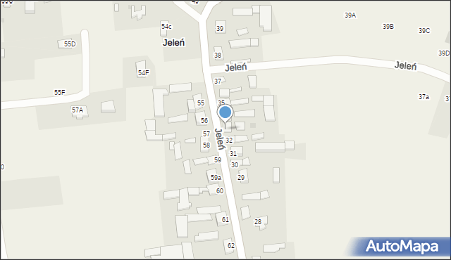 Jeleń, Jeleń, 33, mapa Jeleń
