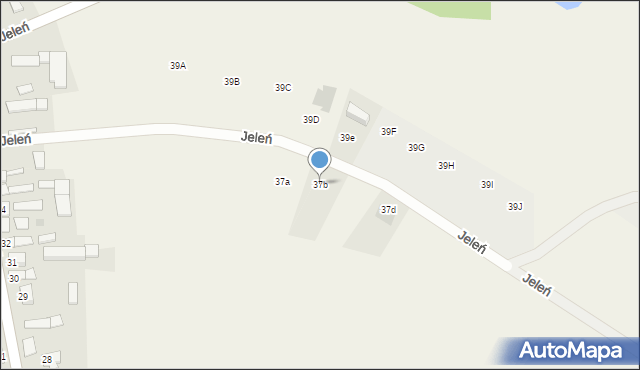Jeleń, Jeleń, 37b, mapa Jeleń