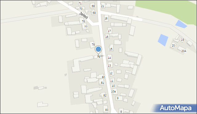 Jeleń, Jeleń, 79, mapa Jeleń