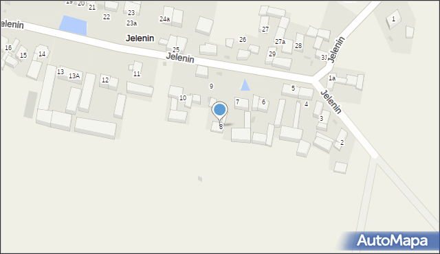 Jelenin, Jelenin, 8, mapa Jelenin