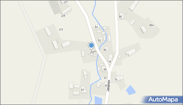 Jelenin, Jelenin, 101, mapa Jelenin