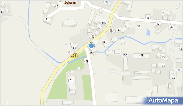 Jelenin, Jelenin, 55A, mapa Jelenin