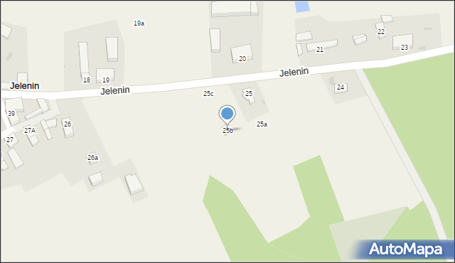 Jelenin, Jelenin, 25b, mapa Jelenin