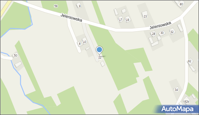 Jeleniów, Jeleniowska, 12, mapa Jeleniów