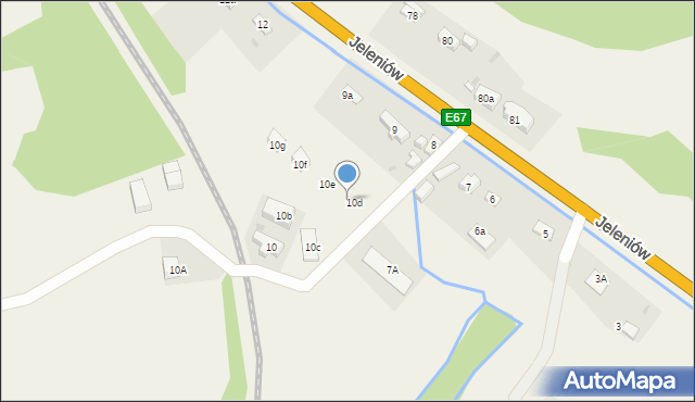 Jeleniów, Jeleniów, 10j, mapa Jeleniów