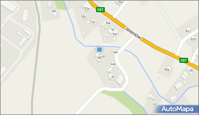 Jeleniów, Jeleniów, 44c, mapa Jeleniów