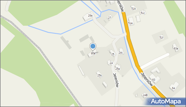 Jeleniów, Jeleniów, 60a, mapa Jeleniów