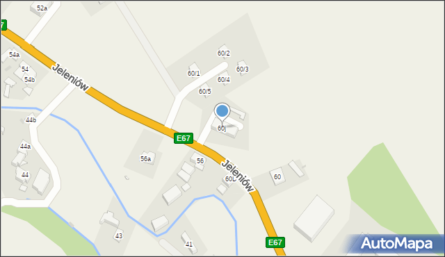 Jeleniów, Jeleniów, 60j, mapa Jeleniów