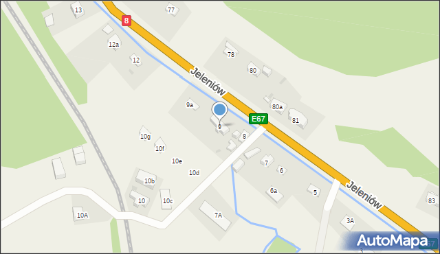 Jeleniów, Jeleniów, 9, mapa Jeleniów