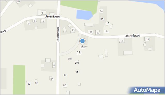 Jeleniowo, Jeleniowo, 10a, mapa Jeleniowo