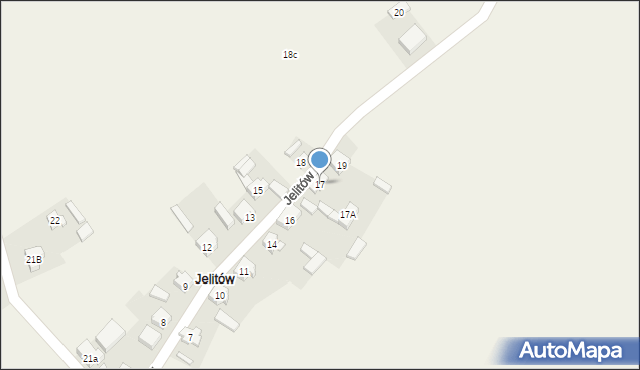 Jelitów, Jelitów, 17, mapa Jelitów