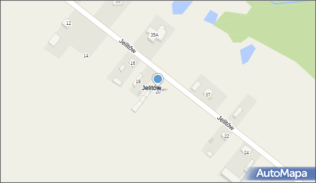 Jelitów, Jelitów, 20, mapa Jelitów