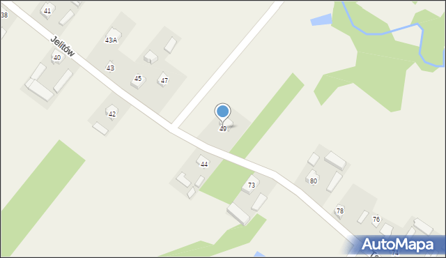 Jelitów, Jelitów, 49, mapa Jelitów