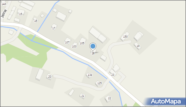 Jelna, Jelna, 18, mapa Jelna