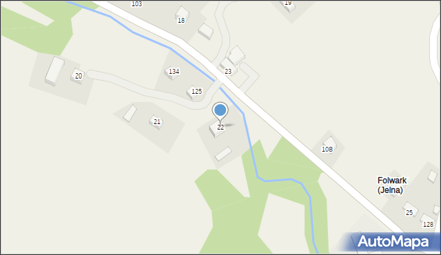 Jelna, Jelna, 22, mapa Jelna