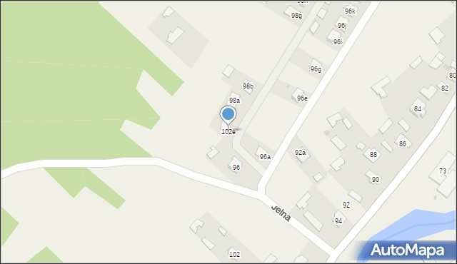Jelna, Jelna, 102e, mapa Jelna