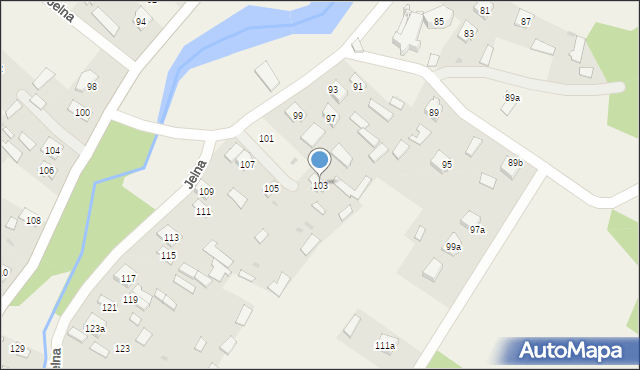Jelna, Jelna, 103, mapa Jelna