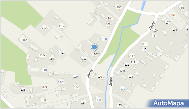 Jelna, Jelna, 110, mapa Jelna