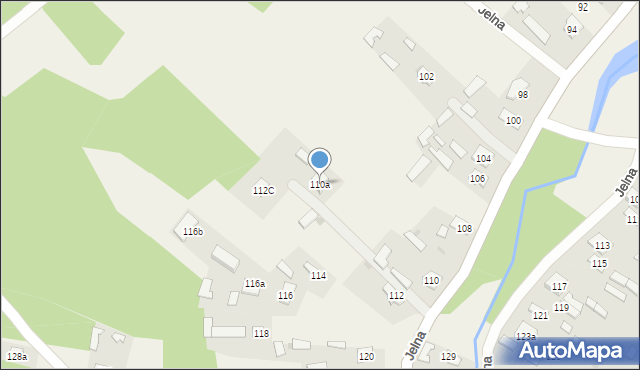 Jelna, Jelna, 110a, mapa Jelna