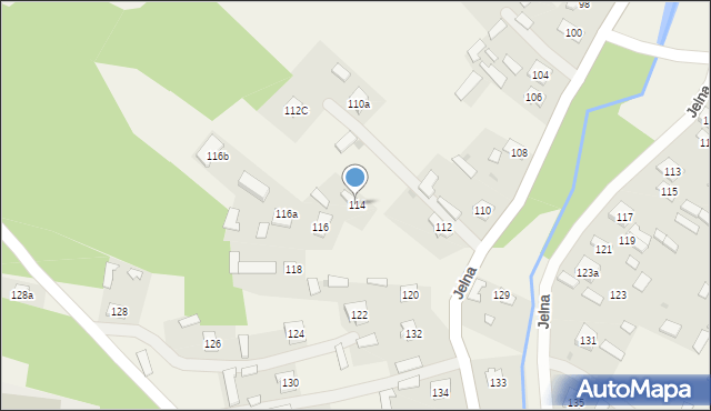 Jelna, Jelna, 114, mapa Jelna
