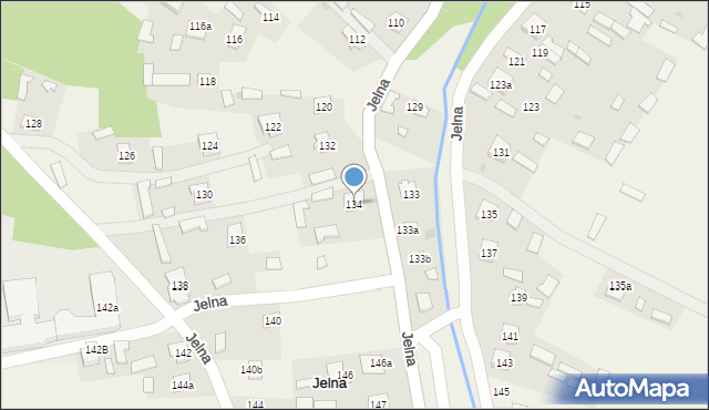 Jelna, Jelna, 134, mapa Jelna