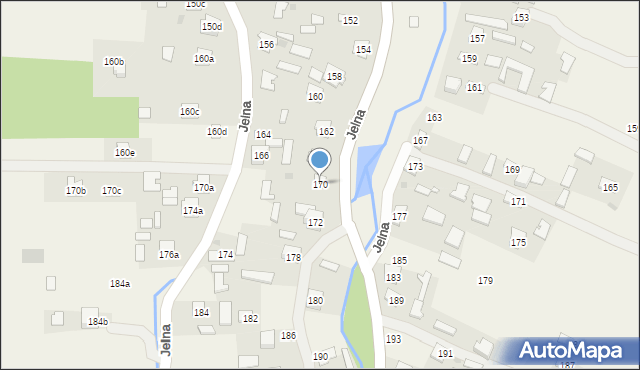Jelna, Jelna, 170, mapa Jelna