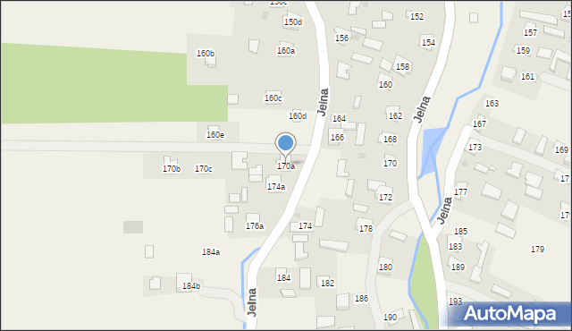 Jelna, Jelna, 170a, mapa Jelna