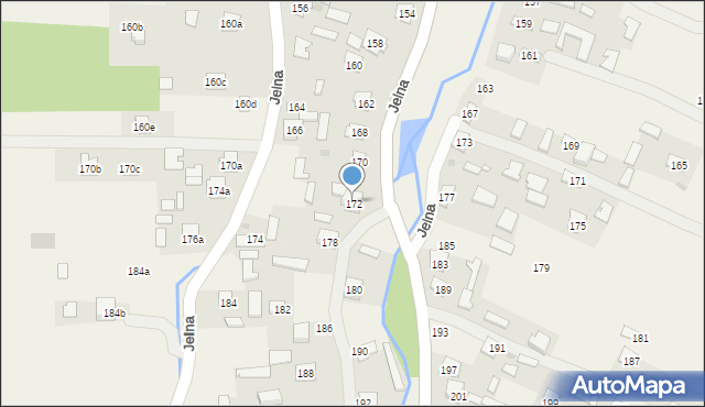 Jelna, Jelna, 172, mapa Jelna