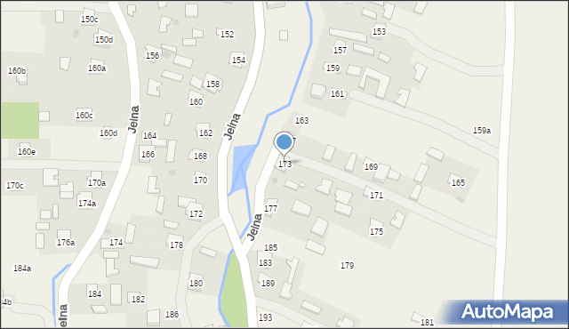 Jelna, Jelna, 173, mapa Jelna