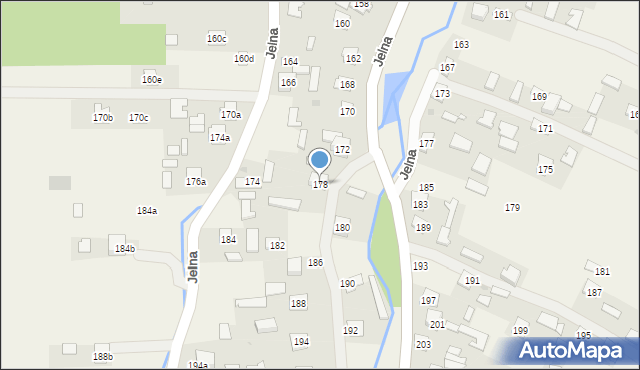 Jelna, Jelna, 178, mapa Jelna