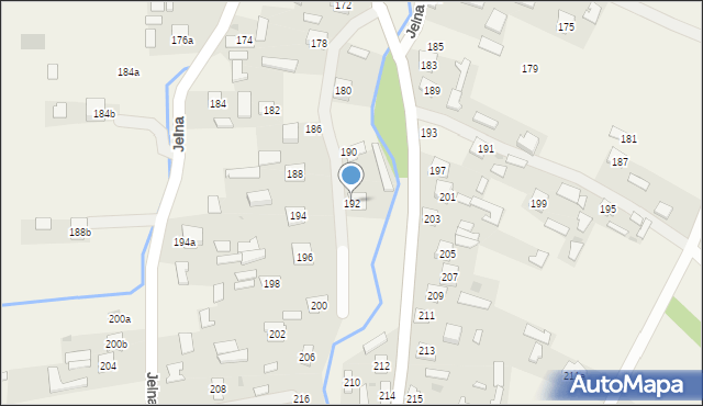 Jelna, Jelna, 192, mapa Jelna