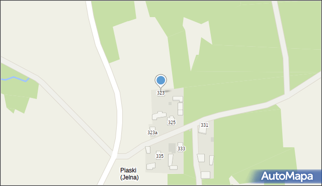 Jelna, Jelna, 323, mapa Jelna