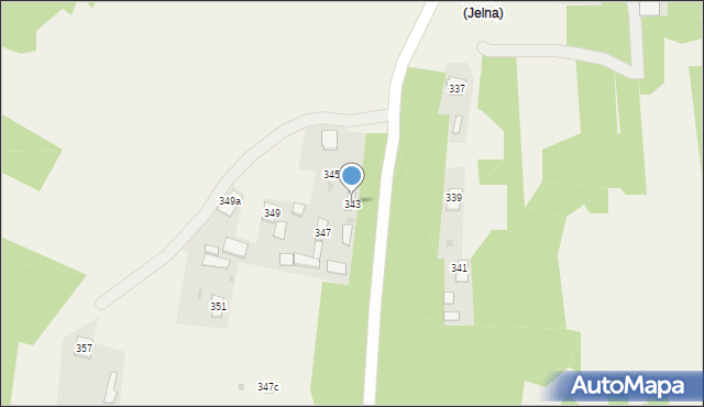 Jelna, Jelna, 343, mapa Jelna