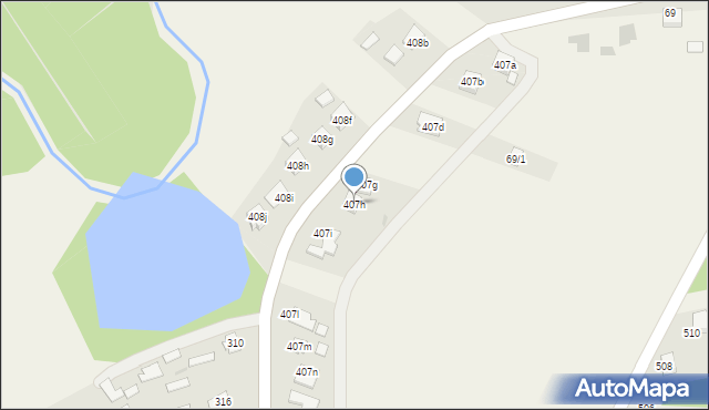 Jelna, Jelna, 407h, mapa Jelna