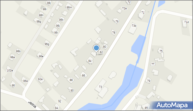 Jelna, Jelna, 82a, mapa Jelna