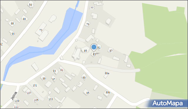 Jelna, Jelna, 83, mapa Jelna
