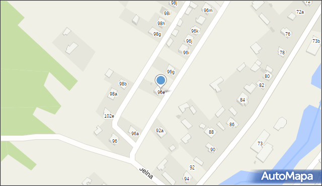 Jelna, Jelna, 96e, mapa Jelna