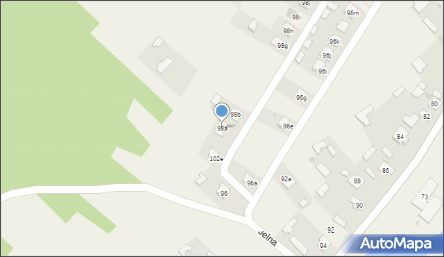 Jelna, Jelna, 98a, mapa Jelna