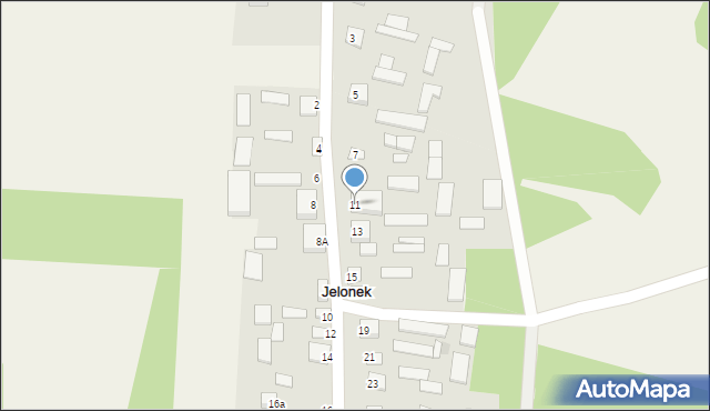 Jelonek, Jelonek, 11, mapa Jelonek