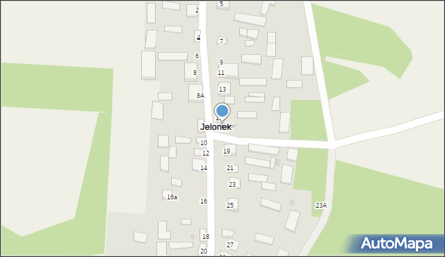 Jelonek, Jelonek, 17a, mapa Jelonek