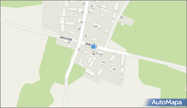 Jelonek, Jelonek, 39, mapa Jelonek