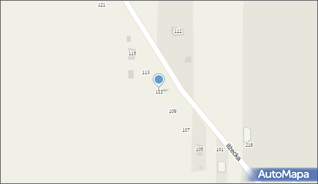 Jelonek, Jelonek, 111, mapa Jelonek