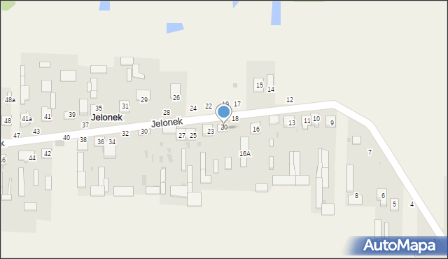 Jelonek, Jelonek, 23a, mapa Jelonek