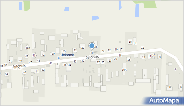 Jelonek, Jelonek, 28, mapa Jelonek