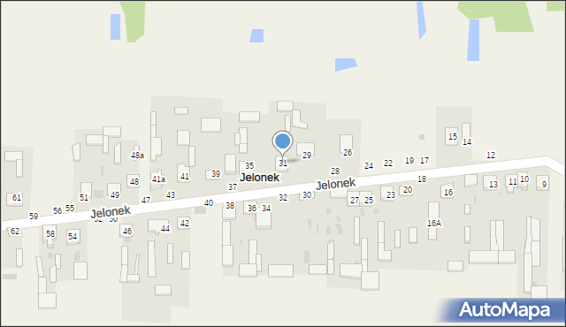 Jelonek, Jelonek, 31, mapa Jelonek