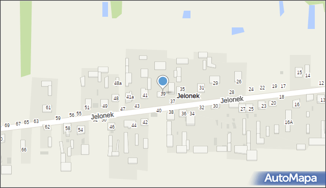 Jelonek, Jelonek, 39, mapa Jelonek