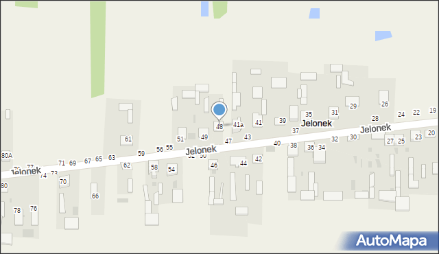 Jelonek, Jelonek, 48, mapa Jelonek