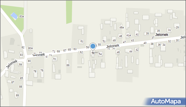Jelonek, Jelonek, 58, mapa Jelonek