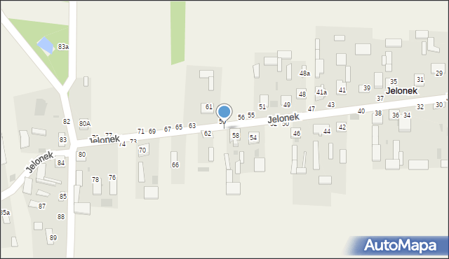 Jelonek, Jelonek, 60, mapa Jelonek