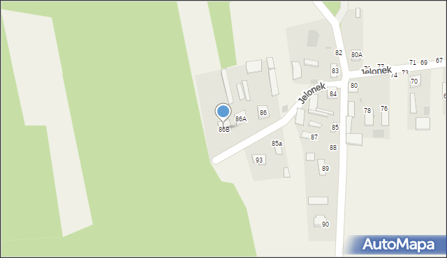 Jelonek, Jelonek, 86B, mapa Jelonek